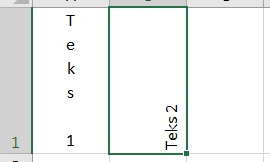 Mengatur Posisi Teks Vertikal atau Horizontal Dalam Cell Excel
